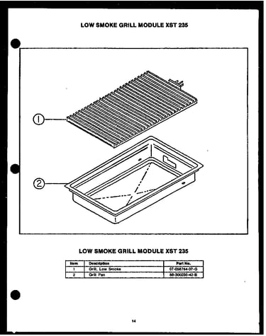 Low smoke grill
