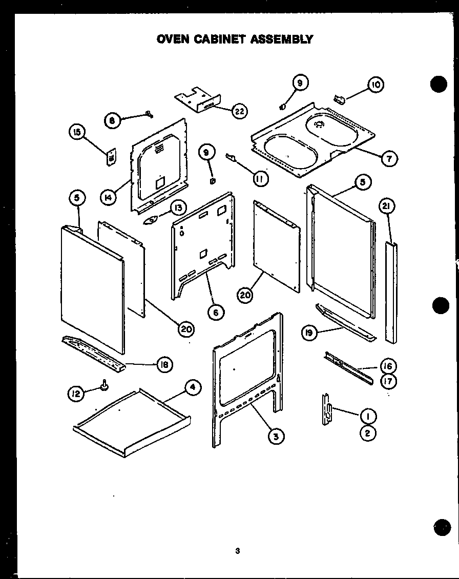 OVEN CABINET ASSEMBLY (EHS342-OF) (EHS344-OF) (EHS345-OF) (EHS346-OF) (EHS360-OF)