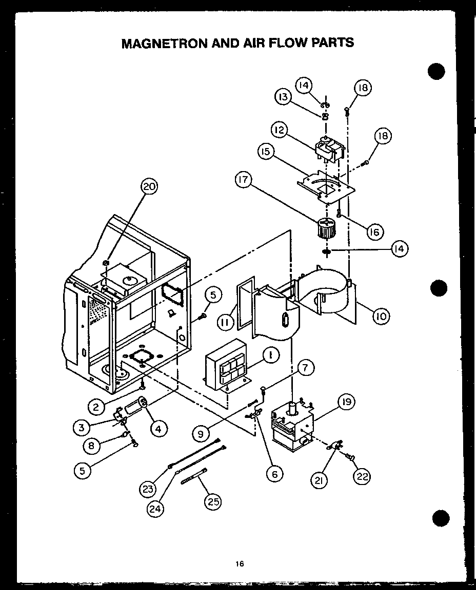 Magnetron and air flow parts (ekt-396)