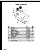Range top section (acu-514) (ccu-514) (hcu-514) (wcu-514) (acu-516) (ccu-516) (hcu-516) (wcu-516) (aeu-516) (ceu-516) (heu-516) (weu-516)