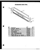 Standard back rail (acu-514) (ccu-514) (hcu-514) (wcu-514) (acu-516) (ccu-516) (hcu-516) (wcu-516) (aeu-516) (ceu-516) (heu-516) (weu-516)