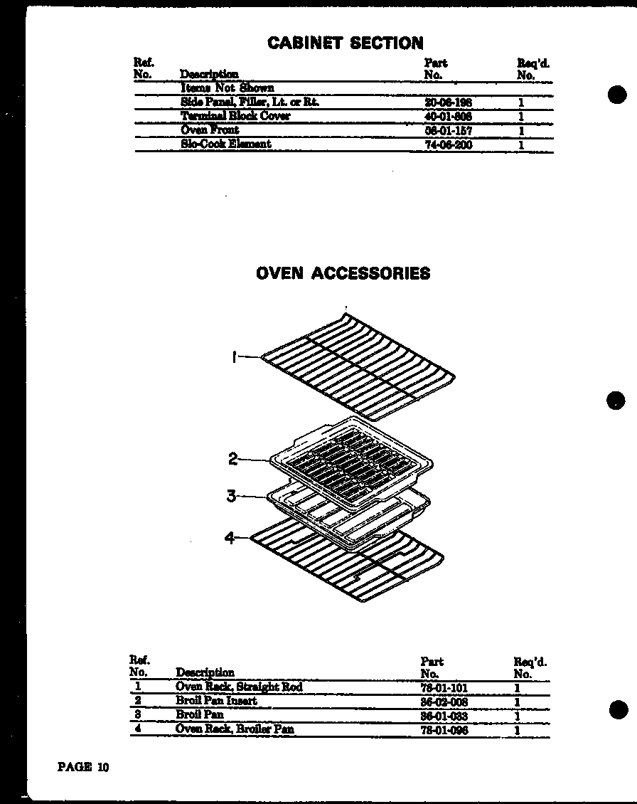 Oven accessories (qdu-838) (qdu-858) (qdu-878)