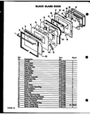 Black glass door (qdu-838) (qdu-858) (qdu-878)