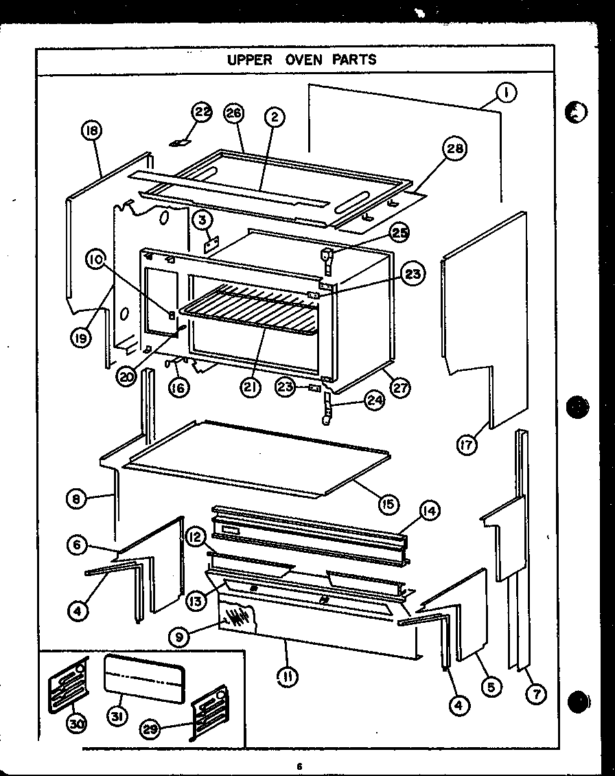 UPPER OVEN PARTS (EHC394) (EJC394)