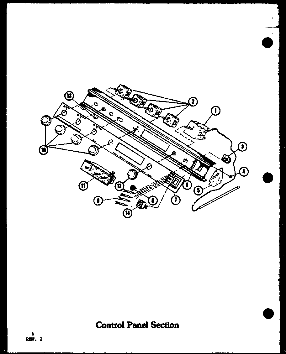 Control panel section (adm-1b/p85548-2s) (adm-1b/p85548-3s) (adm-1b/p85548-4s)