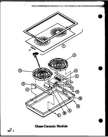 Glass-ceramic module (cc-2/p27271-2s) (cc-2/p27271-8s)
