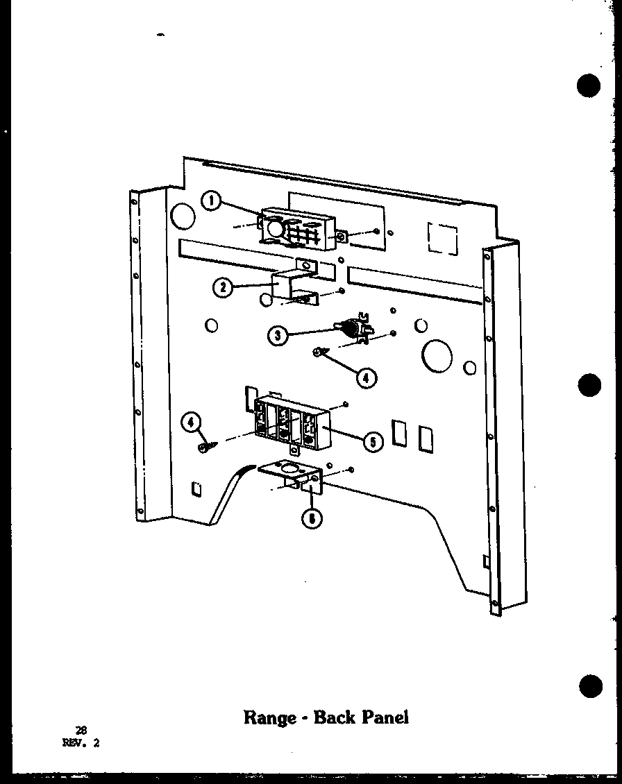 RANGE - BACK PANEL (ADM-1B/P85548-2S) (ADM-1B/P85548-3S) (ADM-1B/P85548-4S)