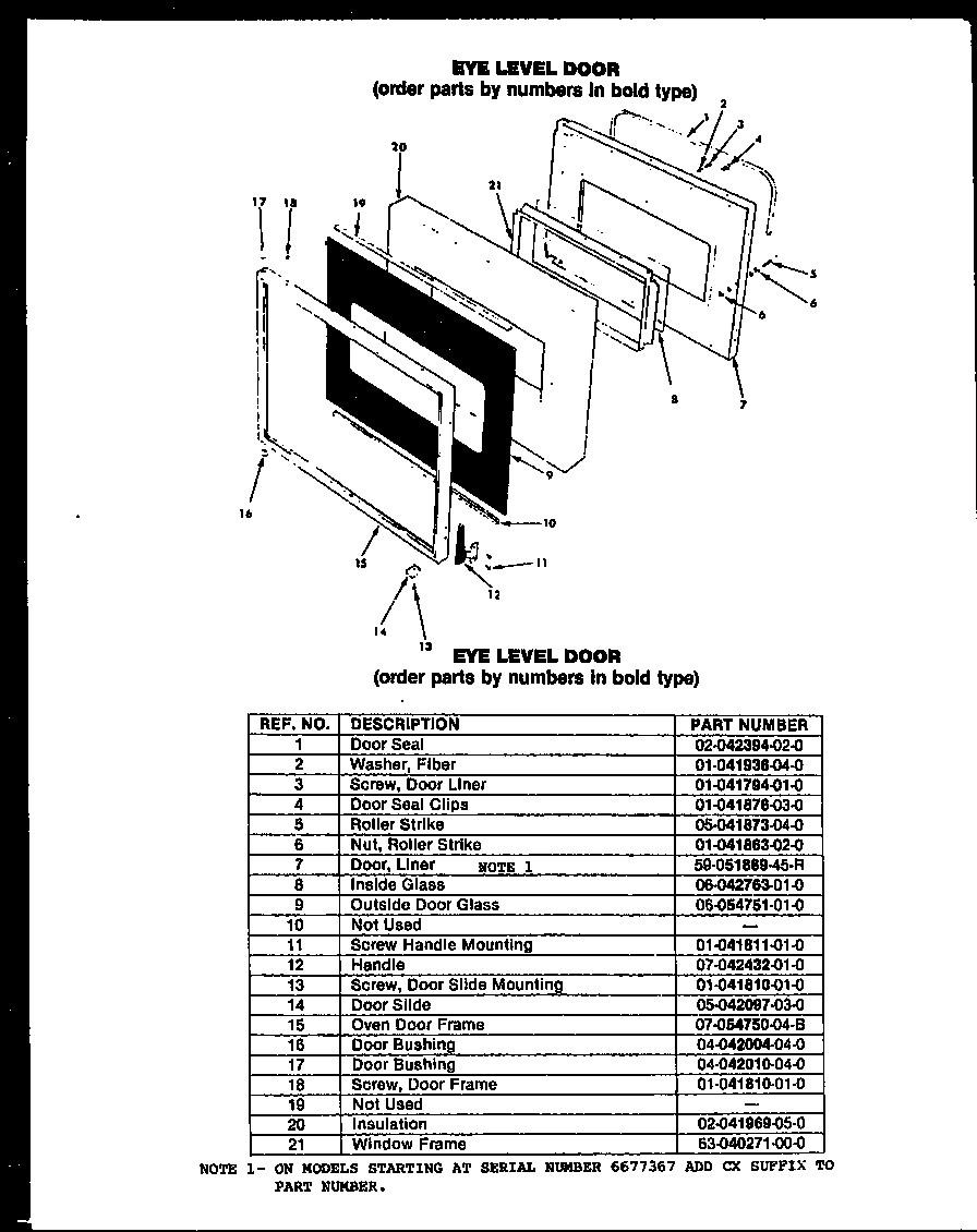 Eye level door