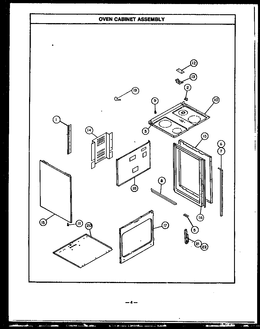 Oven cabinet assembly