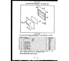 Caloric EHS341 plain oven door assembly - 20" models only diagram