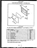 Plain oven door assembly - 20" models only