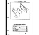 Caloric EHS335 plain oven door assembly-30" models (ehs112) (ehs312) (ehs340) diagram