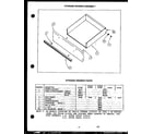 Caloric EHS340 storage drawer parts diagram