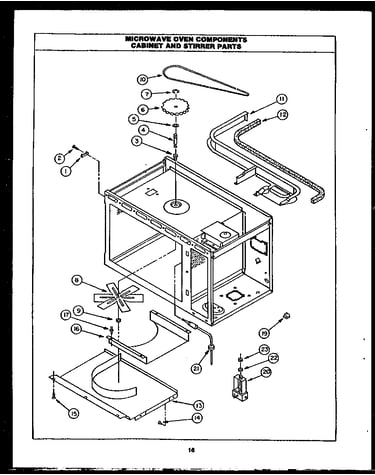 Microwave oven components and stirrer parts (eks396)