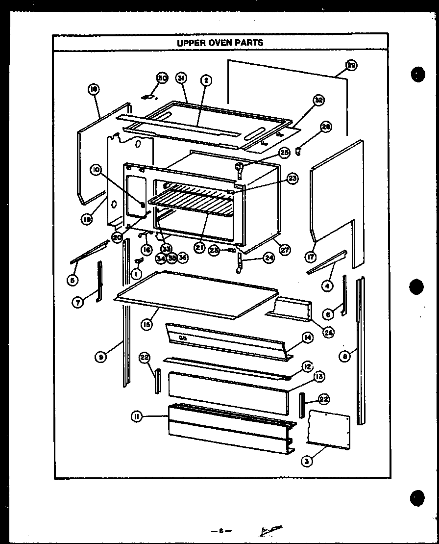 UPPER OVEN PARTS (ESS394) (ESS397)