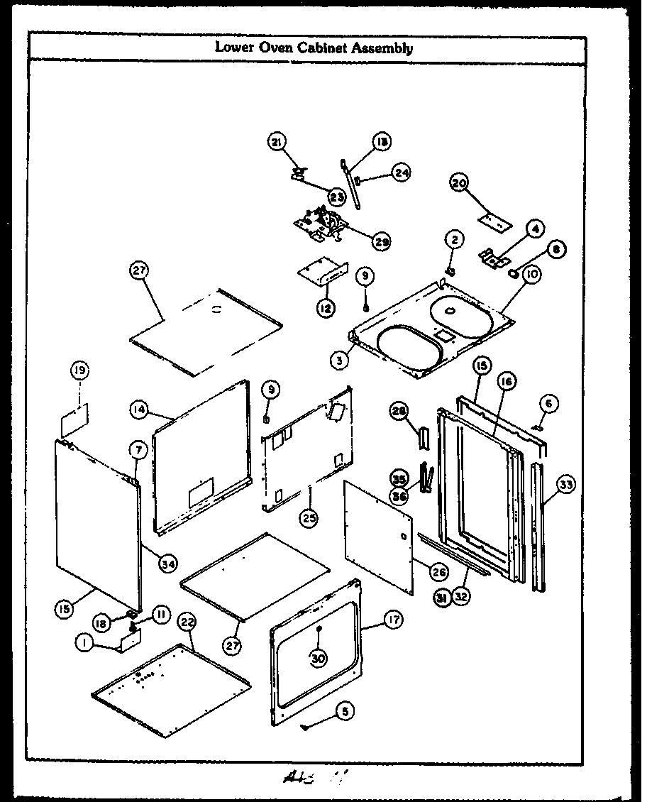 LOWER OVEN CABINET ASSEMBLY