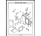 Caloric EHD344 lower oven cabinetassembly diagram