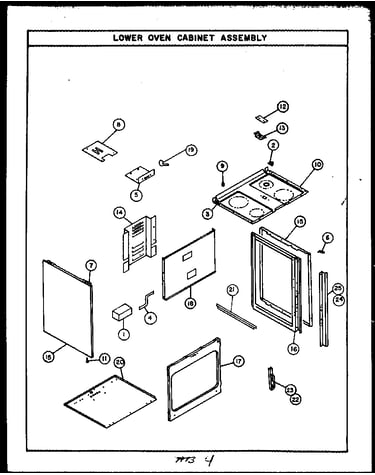 Lower oven cabinetassembly
