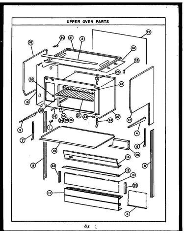Upper oven parts