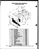 Black glass door assembly