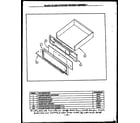 Modern Maid GBC26CK black glass storage drawer assembly (gbe26fcod) (sbe26fcod) diagram