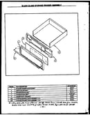 Black glass storage drawer assembly (gbe26fcod) (sbe26fcod)