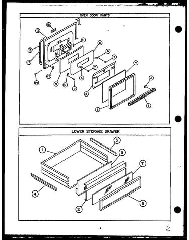 Oven door parts