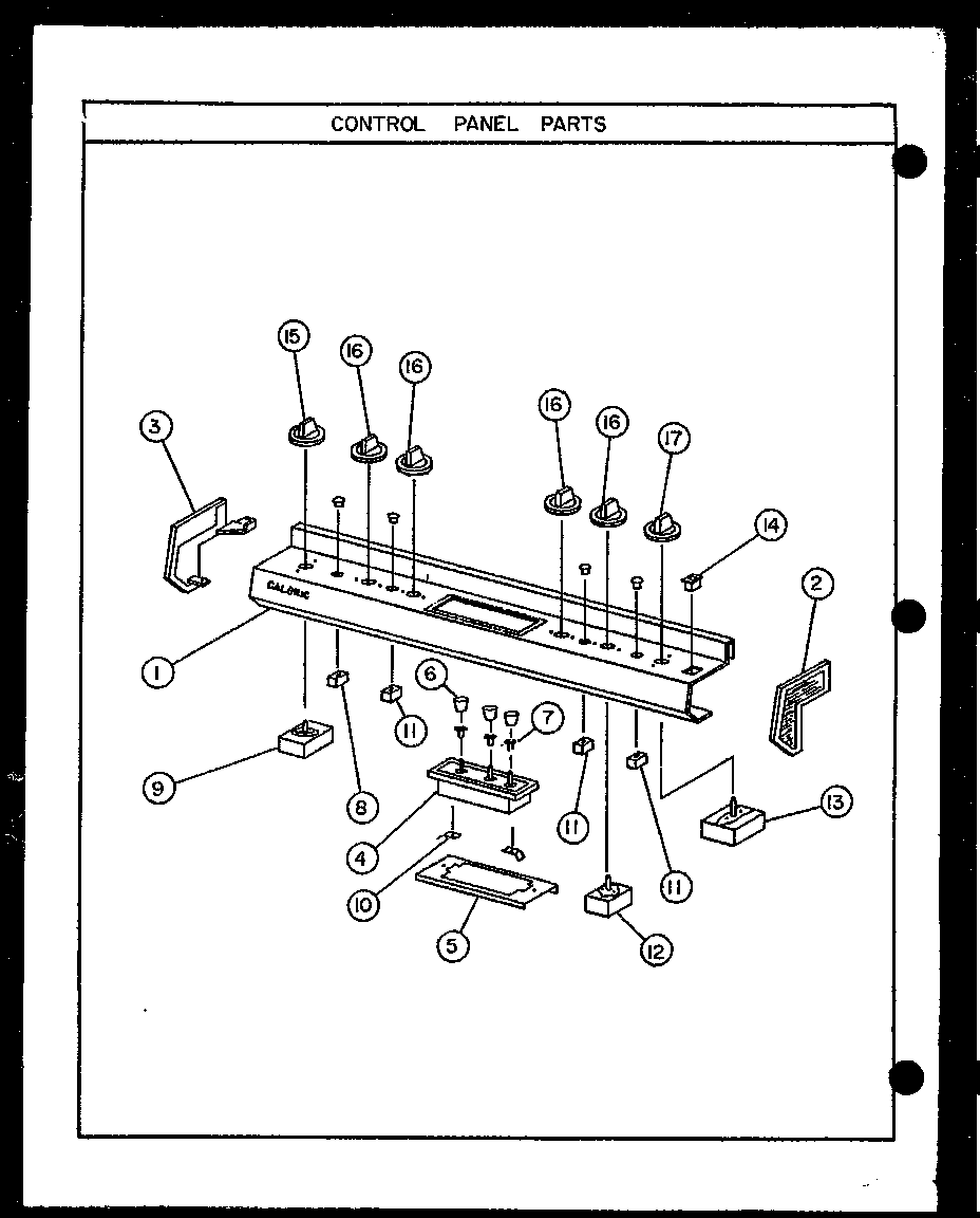 CONTROL PANEL PARTS