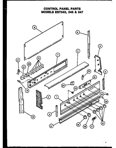 Control panel parts (est345) (est346) (est347)