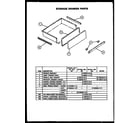 Caloric EST386 storage drawer parts diagram