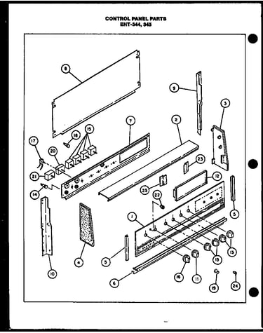 Control panel parts (eht-344) (eht-345)