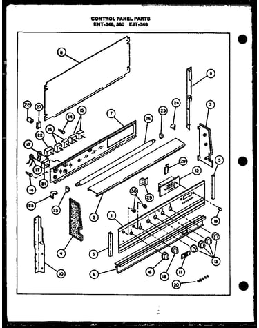Control panel parts (eht-346) (eht-360) (ejt-346)