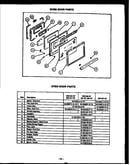 Oven door parts