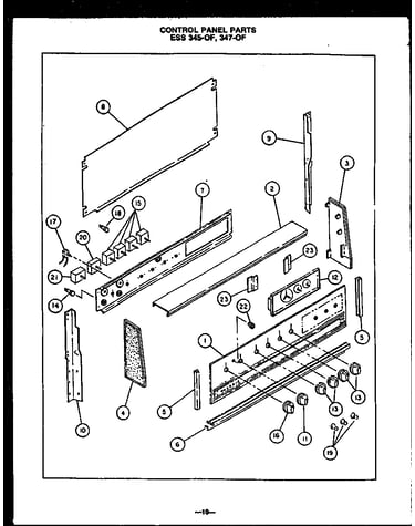 Control panel parts (ess345-of) (ess347-of)