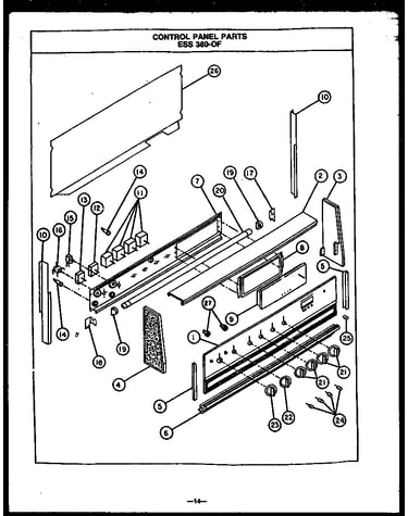 Control panel parts (ess380-of)