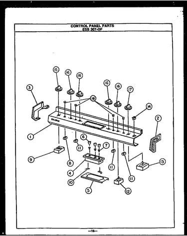 Control panel parts (ess307-of)