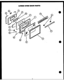 Lower oven door parts