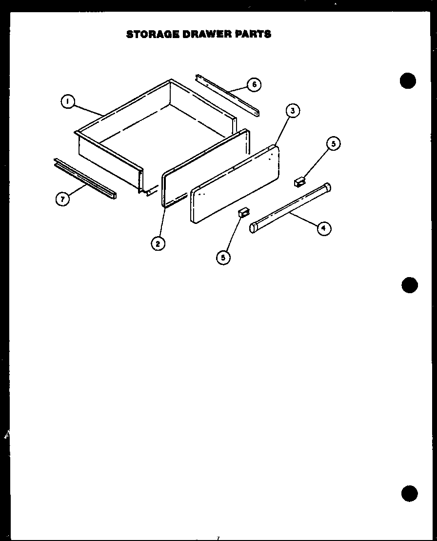 Storage drawer parts