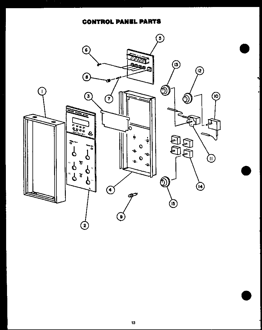 Control panel parts