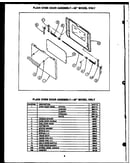 Plain oven door assembly--20" model only (ehd112)