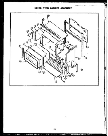 Upper oven cabinet assembly (ehd397)