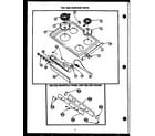 Caloric EHB340 cooktop/panel/knobs diagram