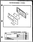Plain oven door assembly - 30" models