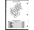 Caloric EHB352 upper oven door assembly (ehb397) diagram
