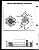 Lower oven elements and internal oven accessories