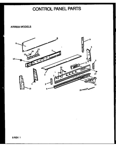 Control panel parts (arr633e/p1157907se)