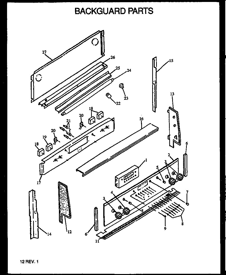 BACKGUARD PARTS (ARR633E/P1157907SE)