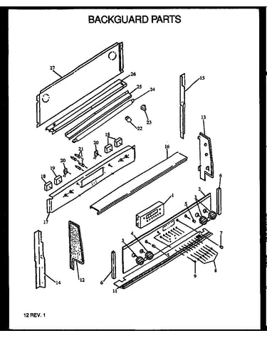 Backguard parts (arr633e/p1157907se)