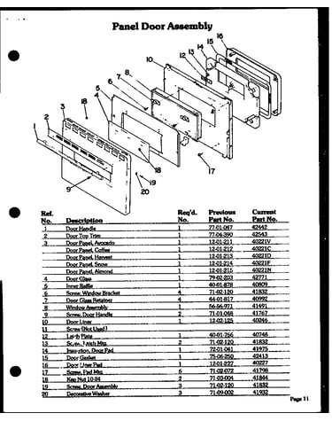 Panel door assembly