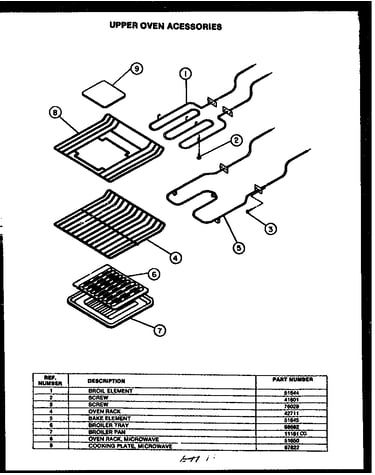 Upper oven acessories